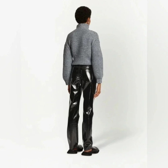 Proenza Schoeler White Label lacquered-effect straight-leg trousers size 4 B921 - Picture 2 of 8